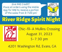 spirit night: Chick Fil A